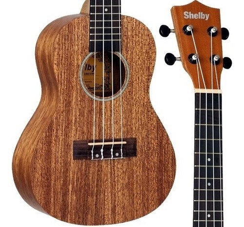 Kit Ukulele Acústico Canhoto Completo Su23m Shelby Envio24h