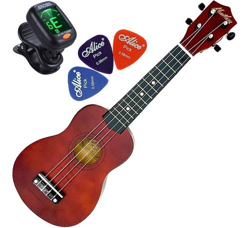 Kit Ukulele Soprano Austin Kauthon Xu21t Com Capa + Palhetas