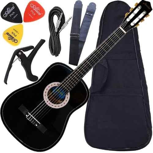 Kit Violão Acústico Infantil Nylon Bk  C/ Capa + Acessórios