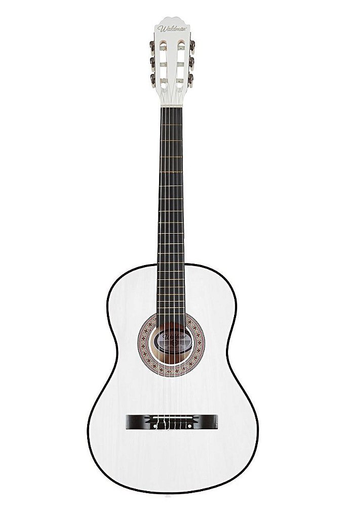 Kit Violão Acústico Queens Popstar Branco Cordas Aço 38