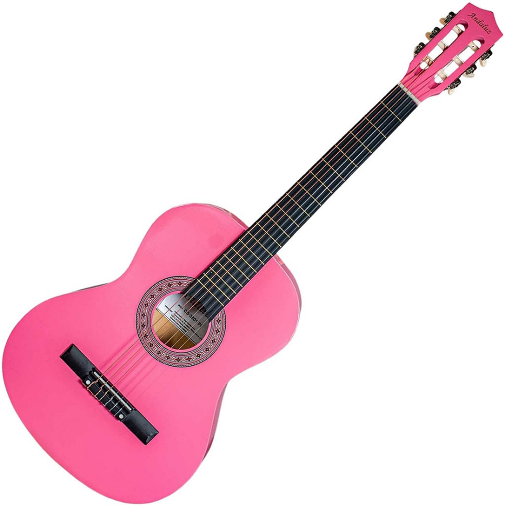 Kit Violão Clássico Elétrico Nylon Cg-3801 Rosa Andaluz Vx07
