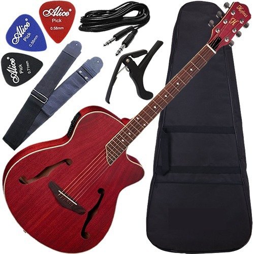 Kit Violão Eletroacústico Aço Completo Afinador Hmf240 Hofma