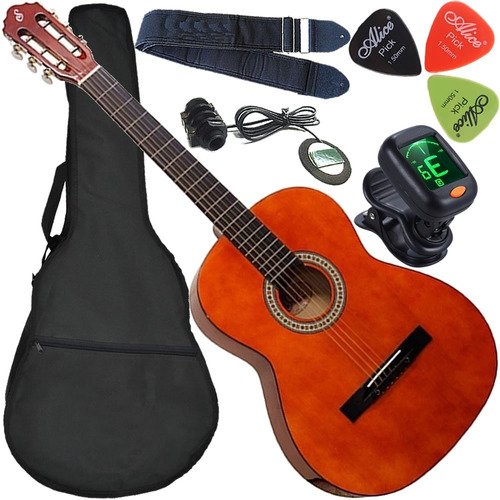 Kit Violão Eletroacústico Canhoto Aço S14 Giannini Natural