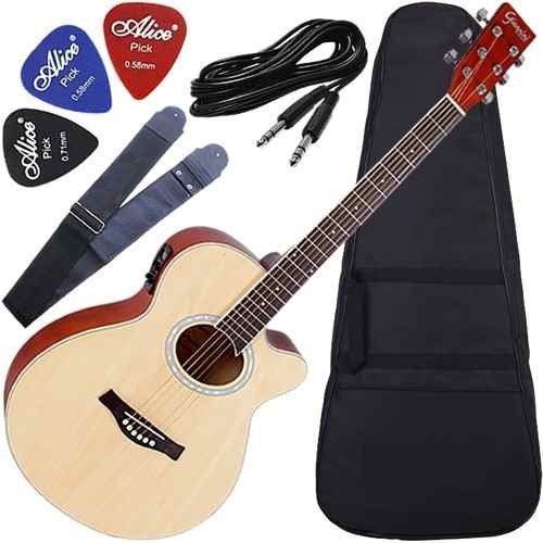 Kit Violão Folk Aço Eletroacústico Gsf1r N Giannini Envio24h