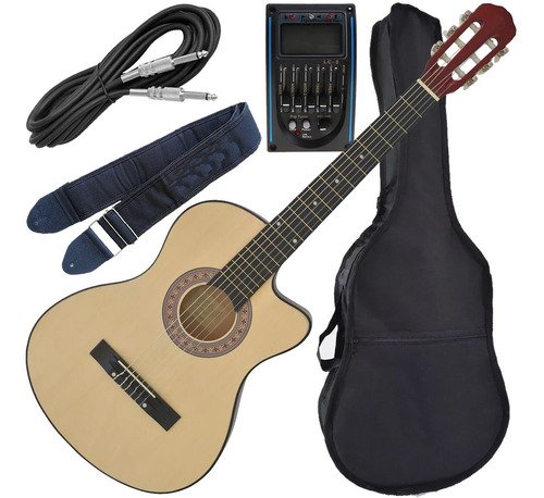 Kit Violão Kauthon Austin 960eq Eletroacústico Natural C/ Afinador Digital