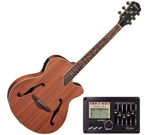 Kit Violão Vintage Eletroacústico Afinador Hmf240 Stnt Hofma