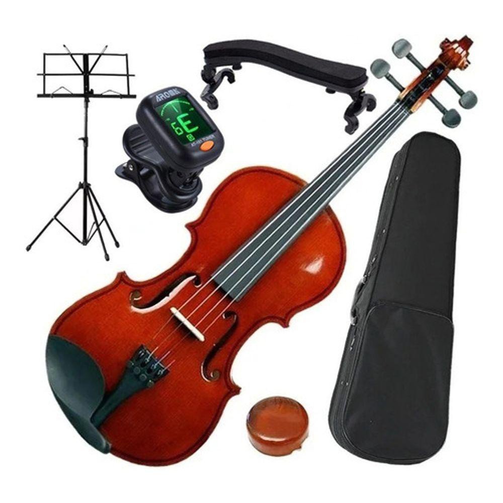 Kit Violino Barato 1/2 Completo Com Case E Arco Concert Cv
