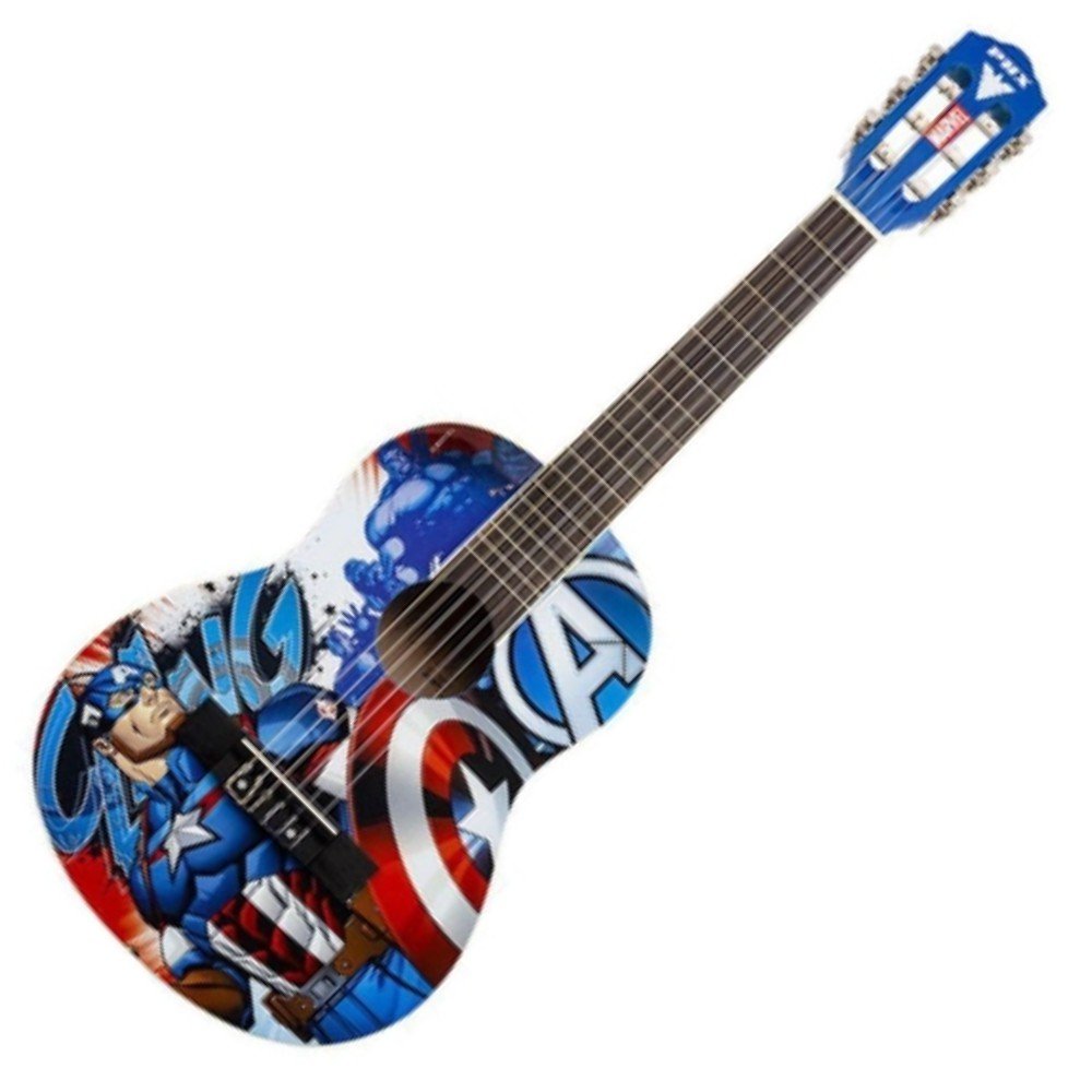 Phx Violão Infantil Nylon Marvel Capitão América Core VIM-C2
