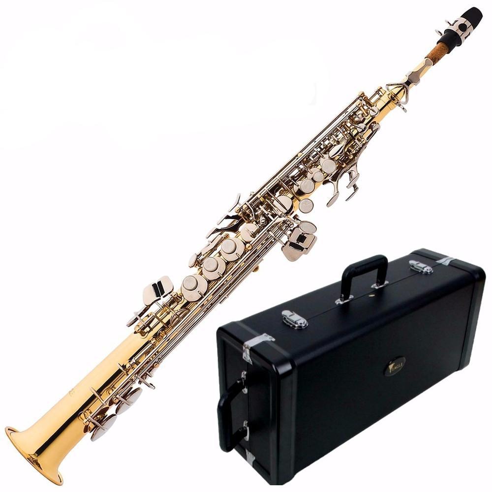 Sax Soprano Eagle Sp 502 Ln Laqueado Com Chaves Niqueladas