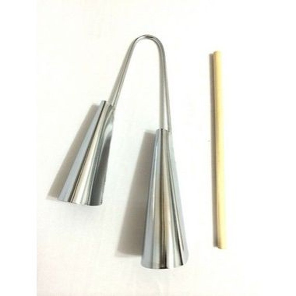Torelli Agogo Duplo Médio Cromado To015 Com Baqueta