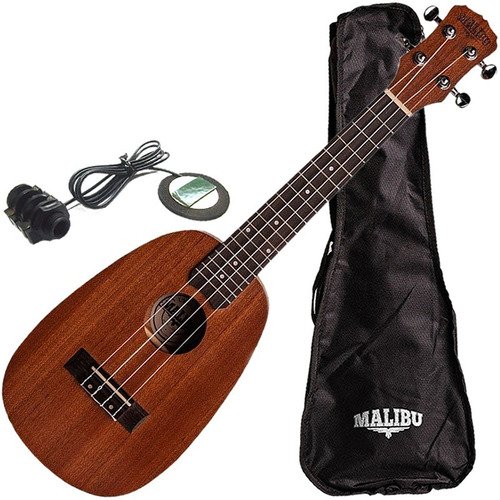 Ukulele Abacaxi Concerto Malibu Elétrico 23 Cordas Aquila