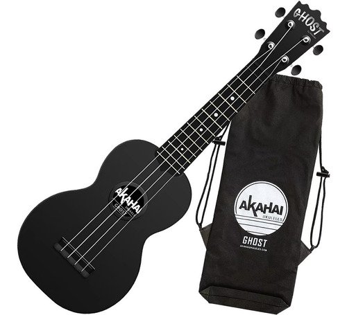Ukulele Soprano Akahai Ghost Acústico Personalizados Aquila