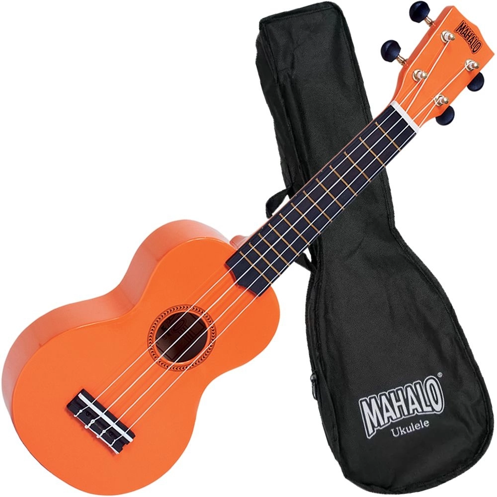 Ukulele Soprano Mahalo Laranja Aquila Rainbow Mr1or + Capa