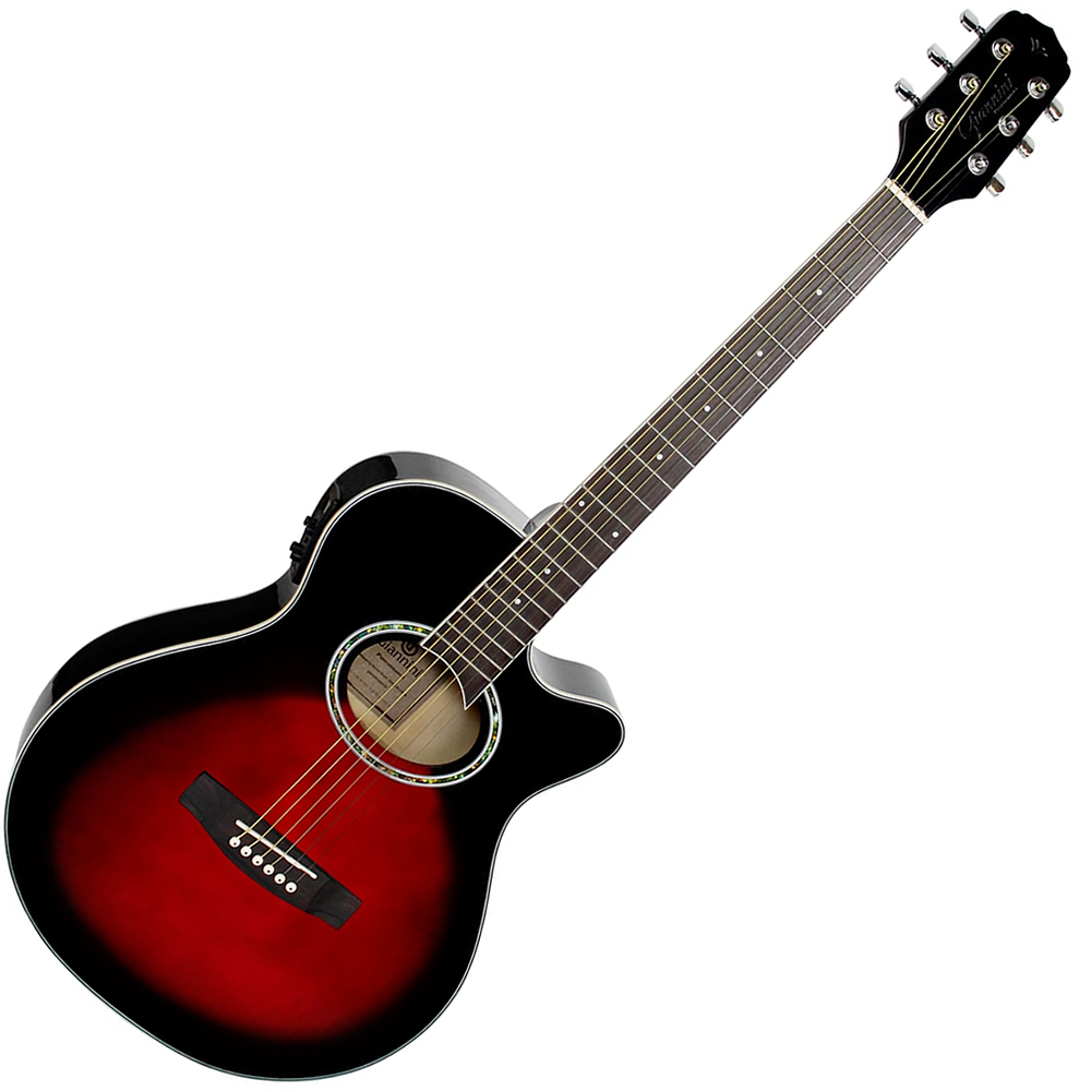Violão Aco Ativo Giannini Gsf-1D Ceq Brb Brown Red Burst