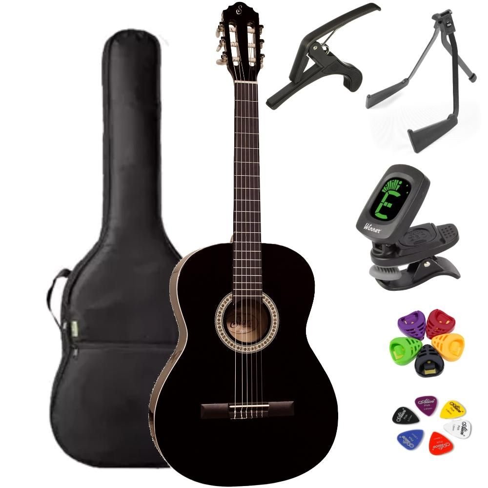 Violão Acústico Giannini Clássico Nylon N-14 BK + KIT6L