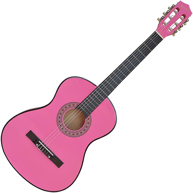 Violão Acústico Popstar De Nylon Rosa Queens