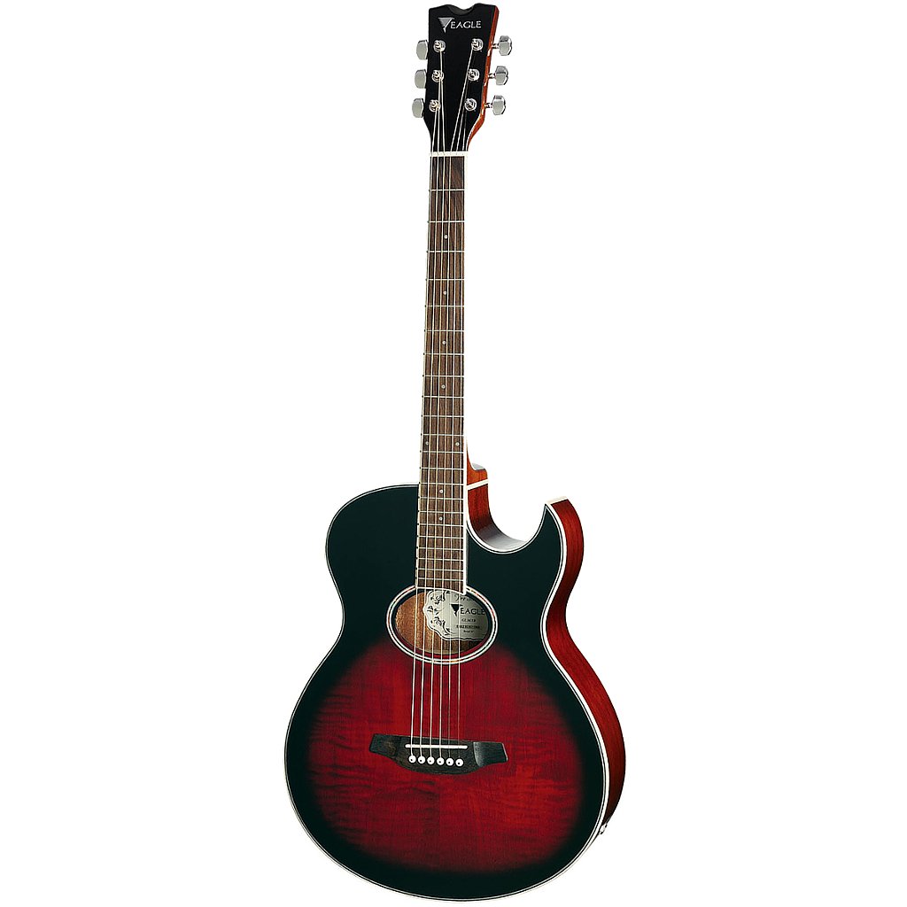 Violão Eagle Eletroacústico Mini Jumbo Aço Gl36 Yellow Burst