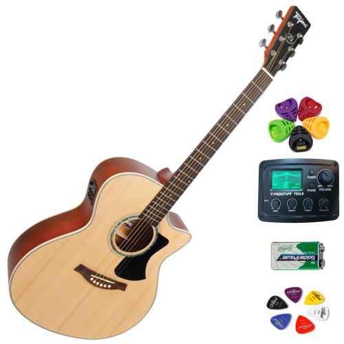 Violão Elétrico Aço Tagima Woodstock Tw29 Natural + Kit9i
