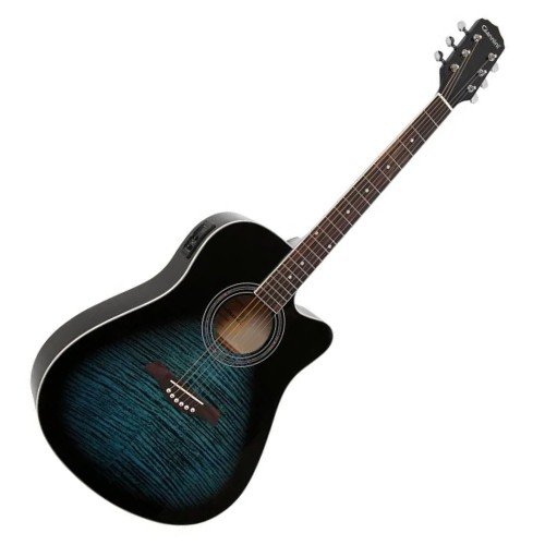 Violão Elétrico Folk Em Aço Dark Blue Burst Gf1r Giannini