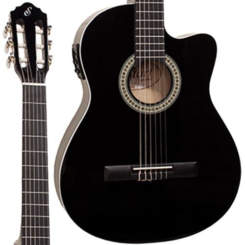 Violão Elétrico Giannini NF14 CEQ Preto Nylon