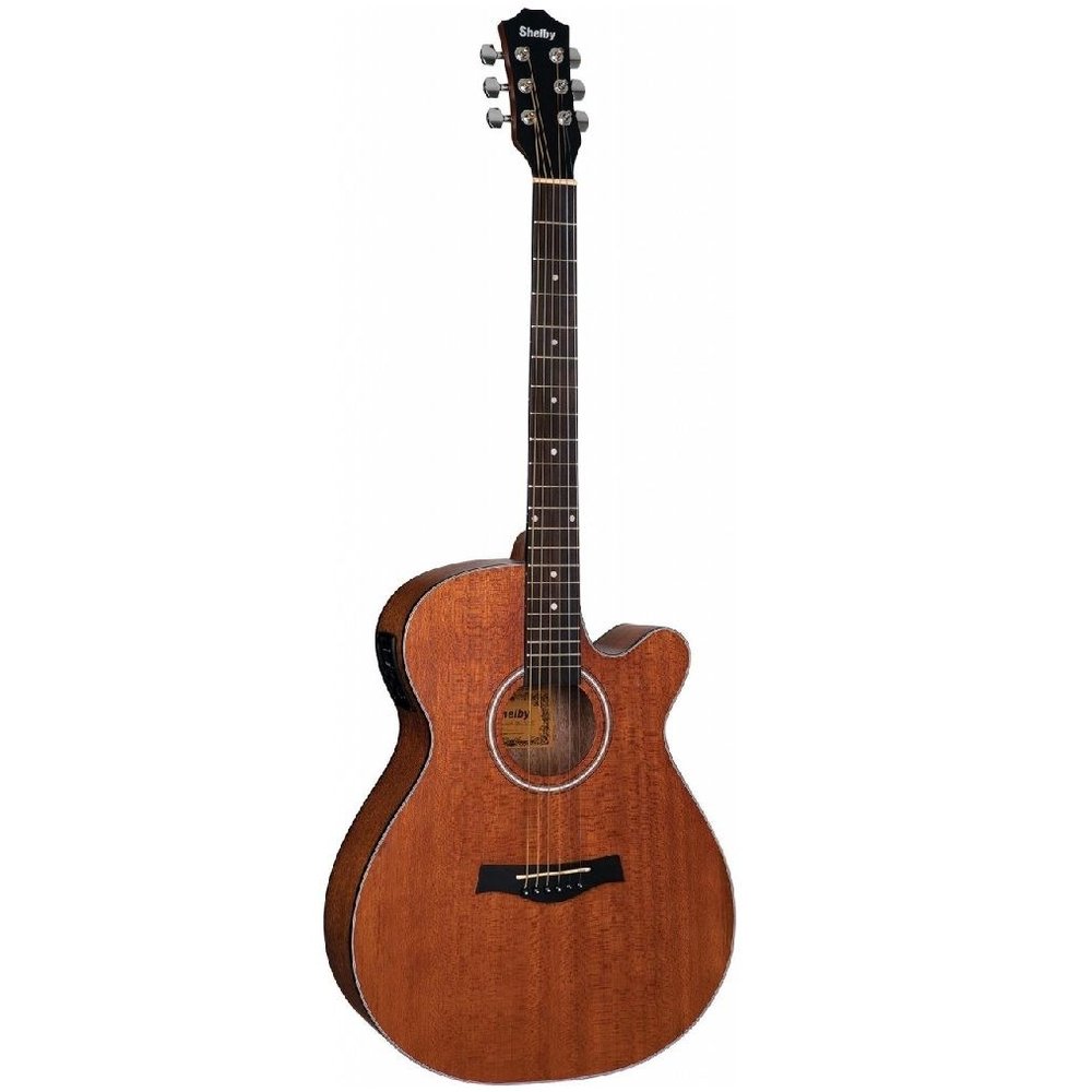 Violão Eletroacústico Shelby SGA196C Folk Aço Satin Natural