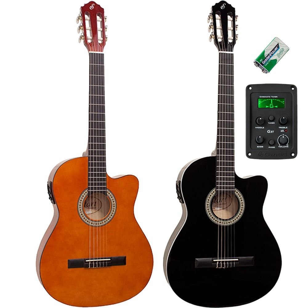Violão Flat Eletroacústico Eq 3 Bandas Nylon Nf14 Giannini