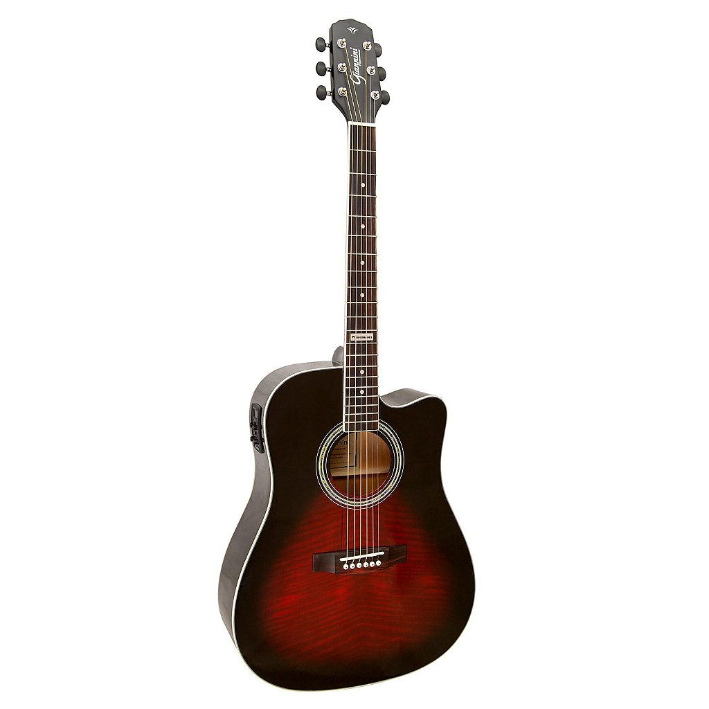 Violão Giannini Mini-Jumbo GSF1D Brown Red Burst + KIT1PL
