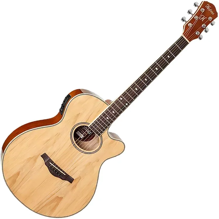 Violão Eletroacústico Hofma HMF249 NT Natural Aço com Equalizador Integrado e Afinador
