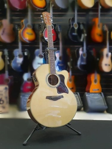 Violão Jumbo Eletroacústico Aço Hofma Hmj-223 Natural