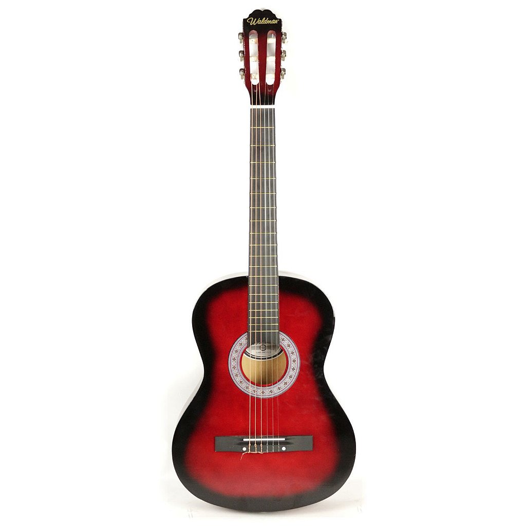 Violão Clássico Waldman Acústico Nylon PP1 Rsb - Sunburst Vermelho