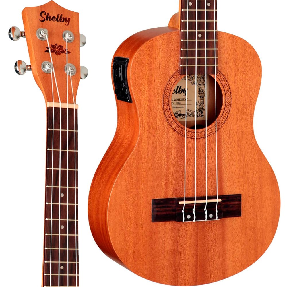 Ukulele Elétrico Tenor Shelby SU25ME STNT Fosco Natural