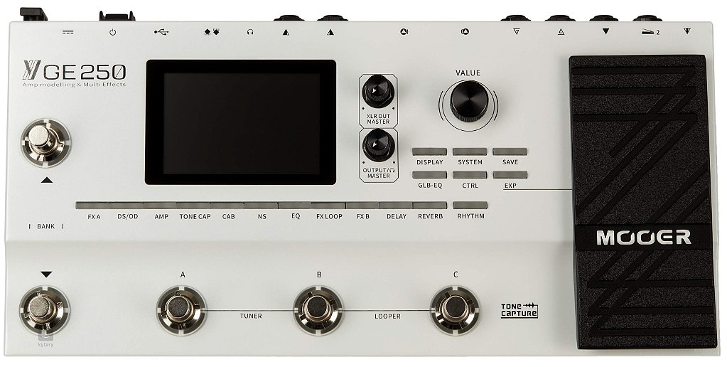 Pedaleira Multi-Efeitos para Guitarra Modulação Amp VGE250 Mooer