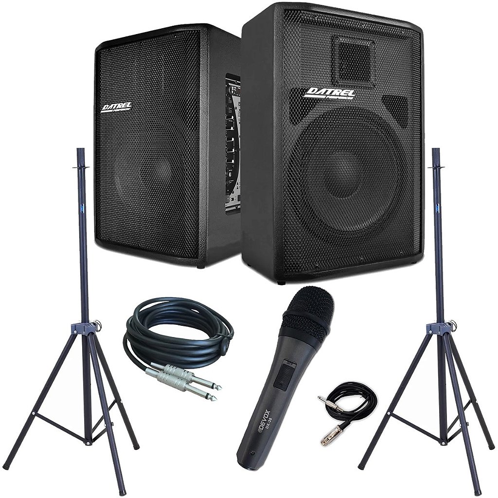 Kit Caixa de Som Ativa Usb Bluetooth + Passiva 500w Rms - Datrel CSX03