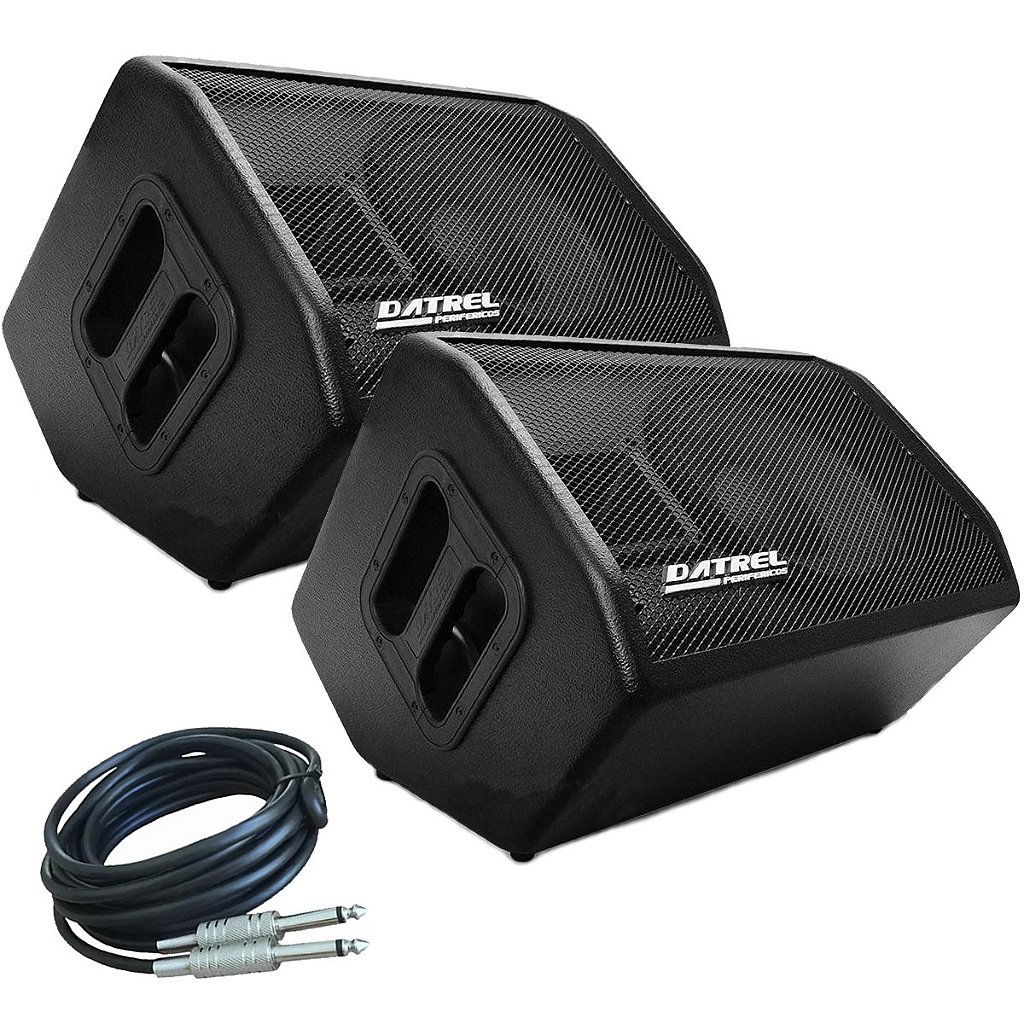 Kit Caixa de Som Retorno Monitor de Palco Ativo e Passivo Falante 10" 400w CSX01