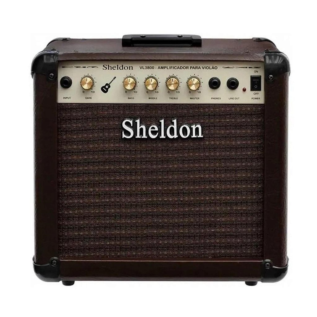 Amplificador (Cubo) Sheldon Vl3800 Para Violão 40 Watts Rms