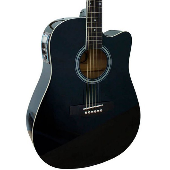 Violao Marquês Eletroacústico Folk Ativo Va01 Eq BK Preto