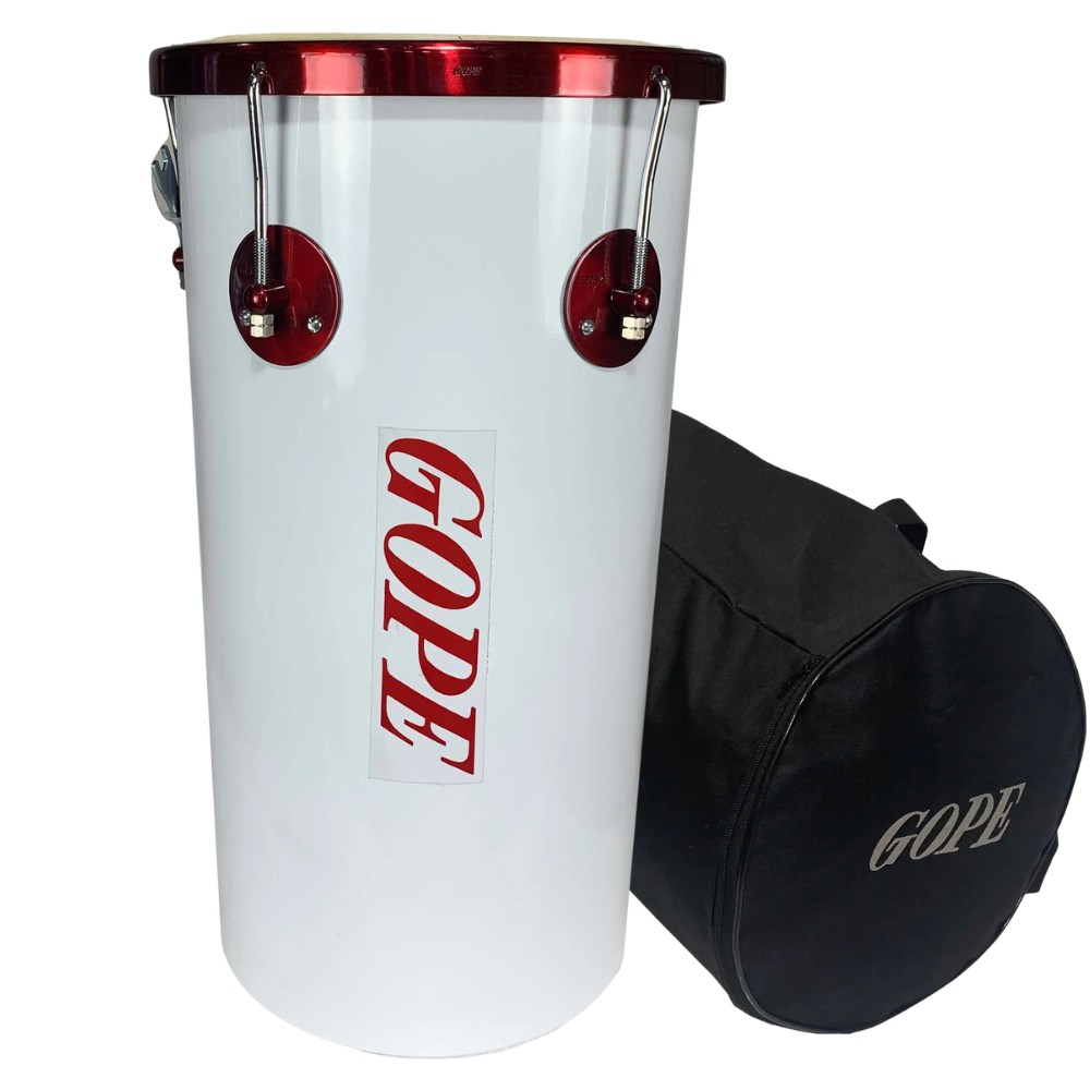 Rebolo Gope Alumínio Cônico 55x11 Pele Couro LAL5511TMABC - Branco Cereja + Capa