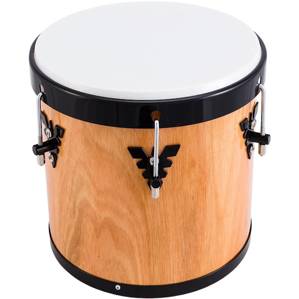 Repique De Mão Phx 30 X 12 Madeira Verniz Aro Preto 909MM Samba Music