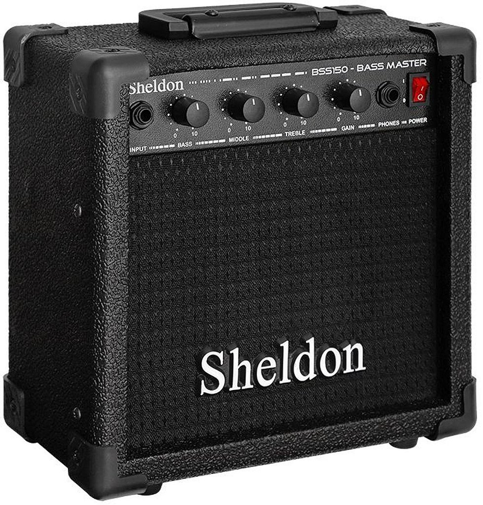 Amplificador Para Contra Baixo BSS-150 Sheldon 6 Pol Bivolt 15W RMS