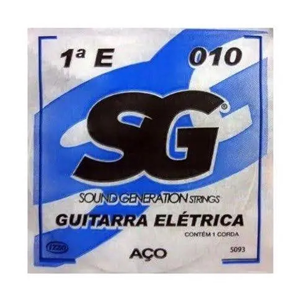 Corda Encordoamento 1a Mi 0.10 Aço P/ Guitarra 1 Und - Sg