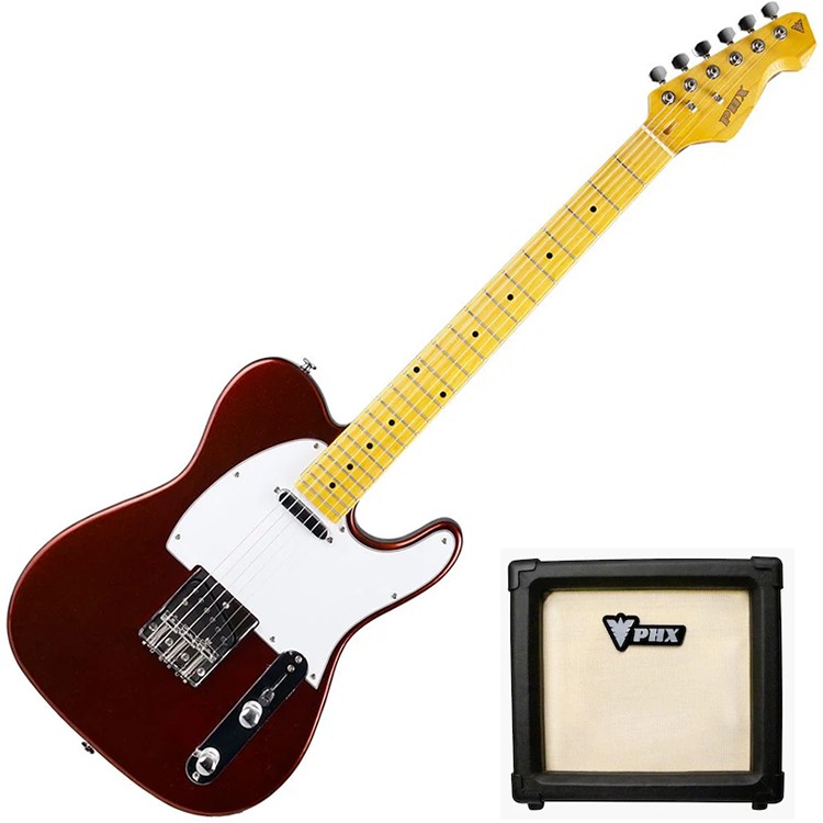 Guitarra Telecaster PHX TL-2 RD Vega Vermelha Ponte 3 Saddles + Cubo PHX