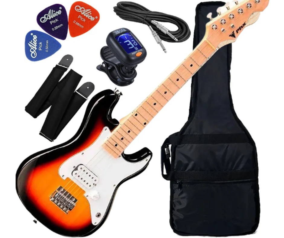 Kit Guitarra Infantil Phx Stratocaster Jr Phx Ist-h Sunbusrt Gx01