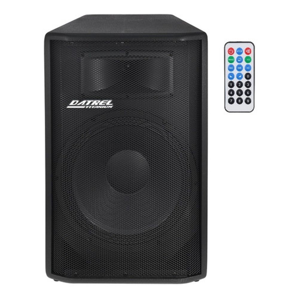 Kit Caixa de Som Datrel Ativa e Passiva Falante 15" 600w Rms Titanium Bluetooth Usb CSX01