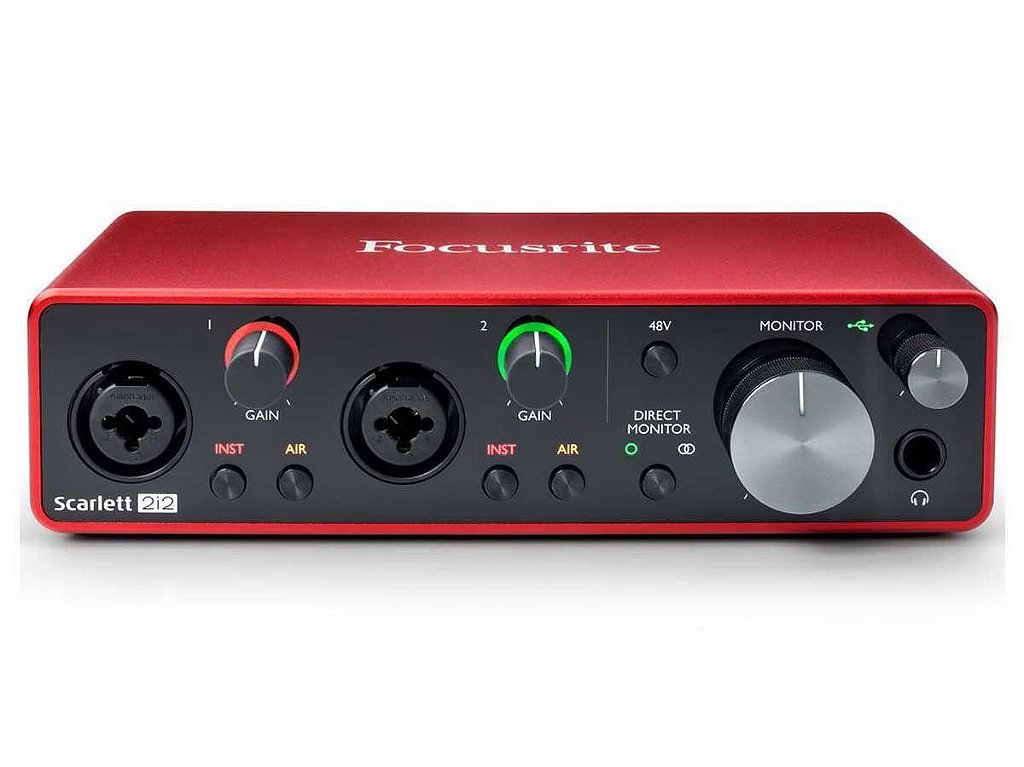Interface de Áudio Usb 2 Entradas Scarlett 2i2 Focusrite