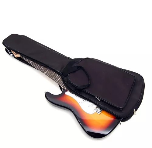 Capa para Guitarra Acolchoada Preta Carbon