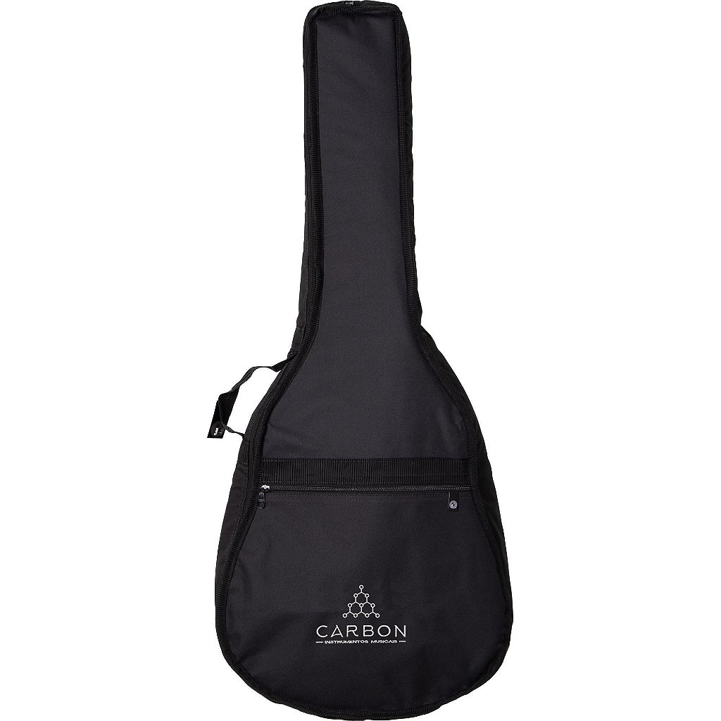 Capa para Violão Folk Acolchoada Preta Carbon