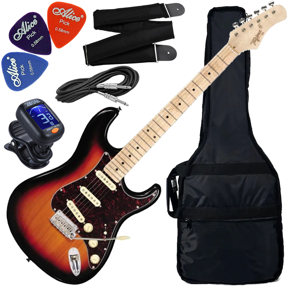 Kit Guitarra Elétrica Strato Tagima T635 Classic Sb/Tt Sunburst Gx01