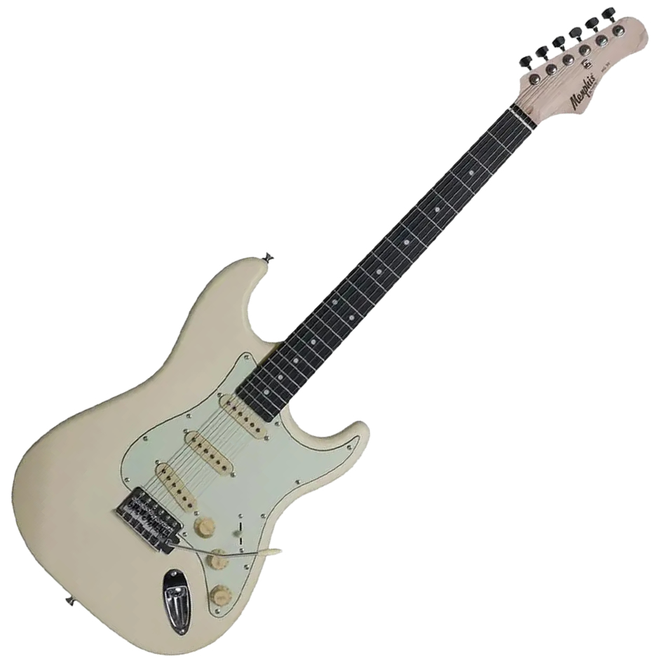 Kit Guitarra Elétrica Strato Tagima Memphis MG-30 Wh Branco Gx03