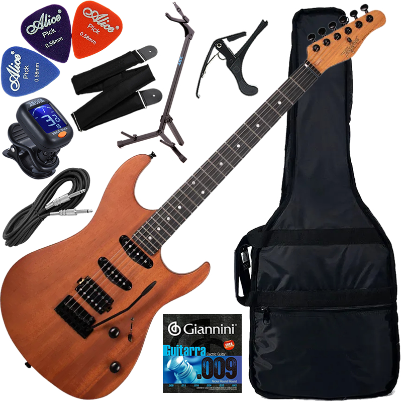 Kit Guitarra Elétrica Strato Tagima Stella NTS DF Mahogany Gx02