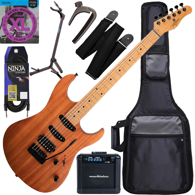 Kit Guitarra Elétrica Strato Tagima Stella NTS LF Mahogany Gx04